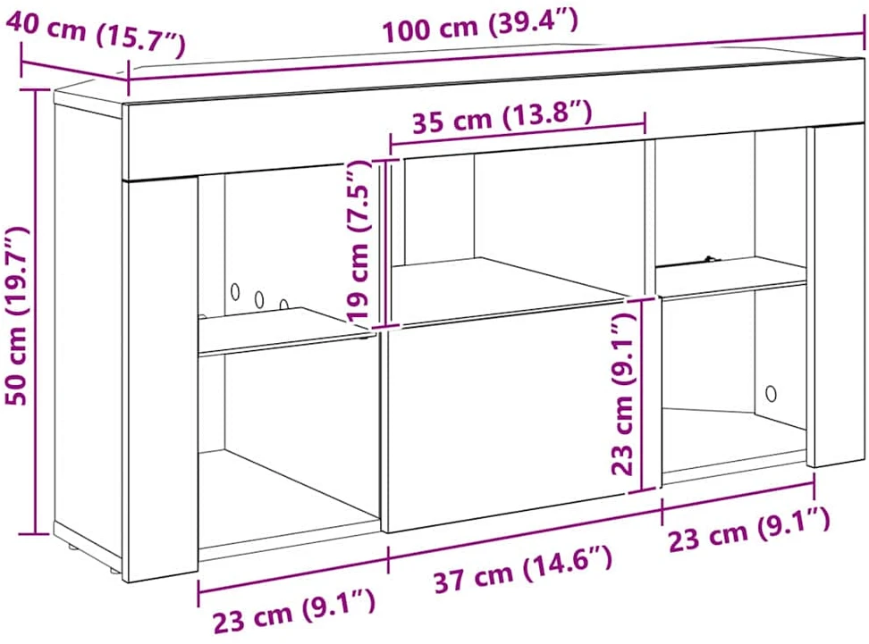 TV staliukas Kampinė LED televizoriaus spinta 100 x 40 x 50 cm