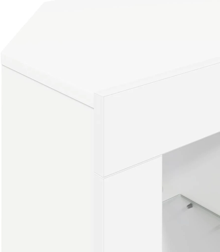 TV staliukas Kampinė LED televizoriaus spinta 100 x 40 x 50 cm Balta