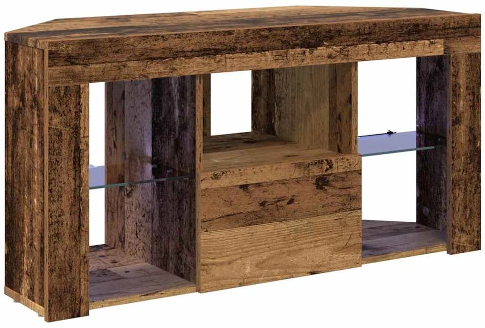 TV staliukas Kampinė LED televizoriaus spinta 100 x 40 x 50 cm Senas medis
