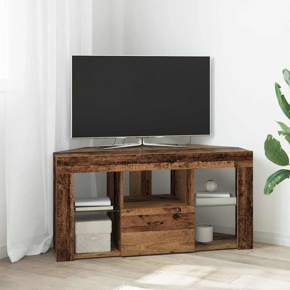 TV staliukas Kampinė LED televizoriaus spinta 100 x 40 x 50 cm Senas medis