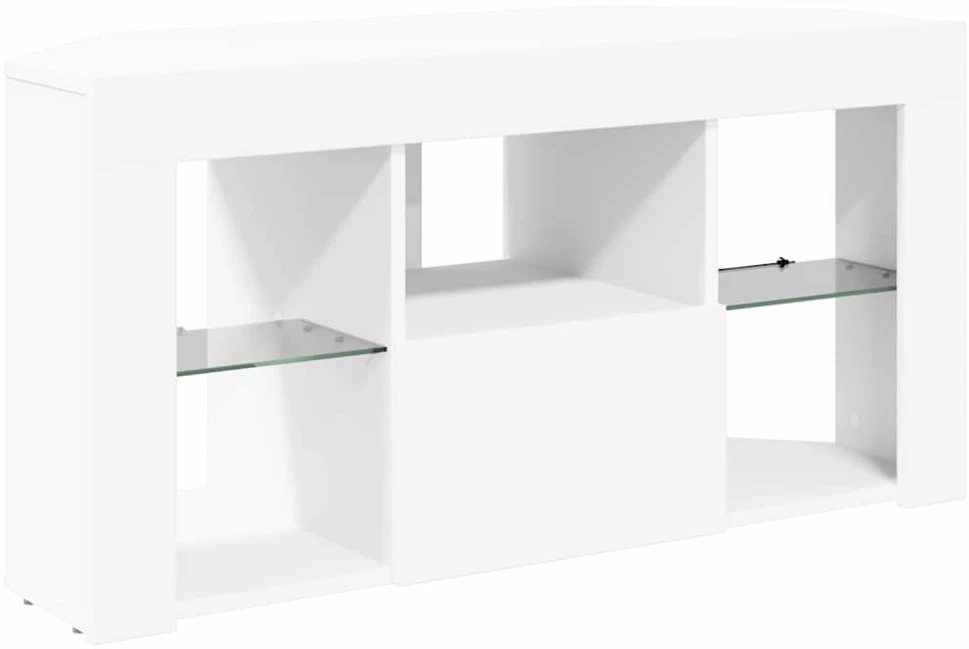 TV staliukas Kampinė LED televizoriaus spinta 100 x 40 x 50 cm Balta