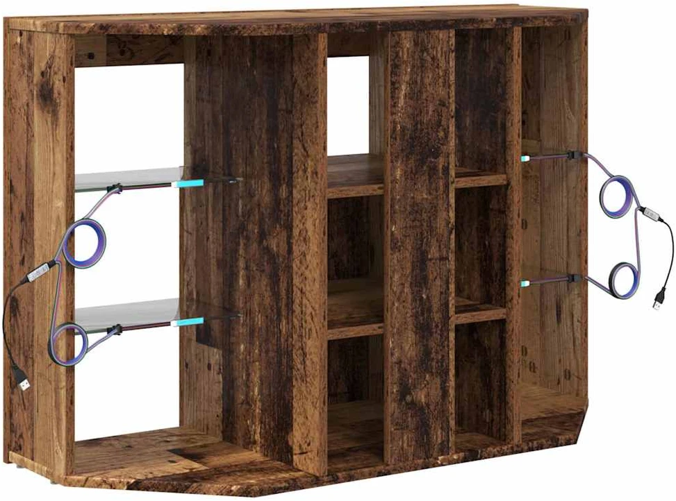 TV staliukas Kampinė LED televizoriaus spinta 100x40x68cm Senas medis