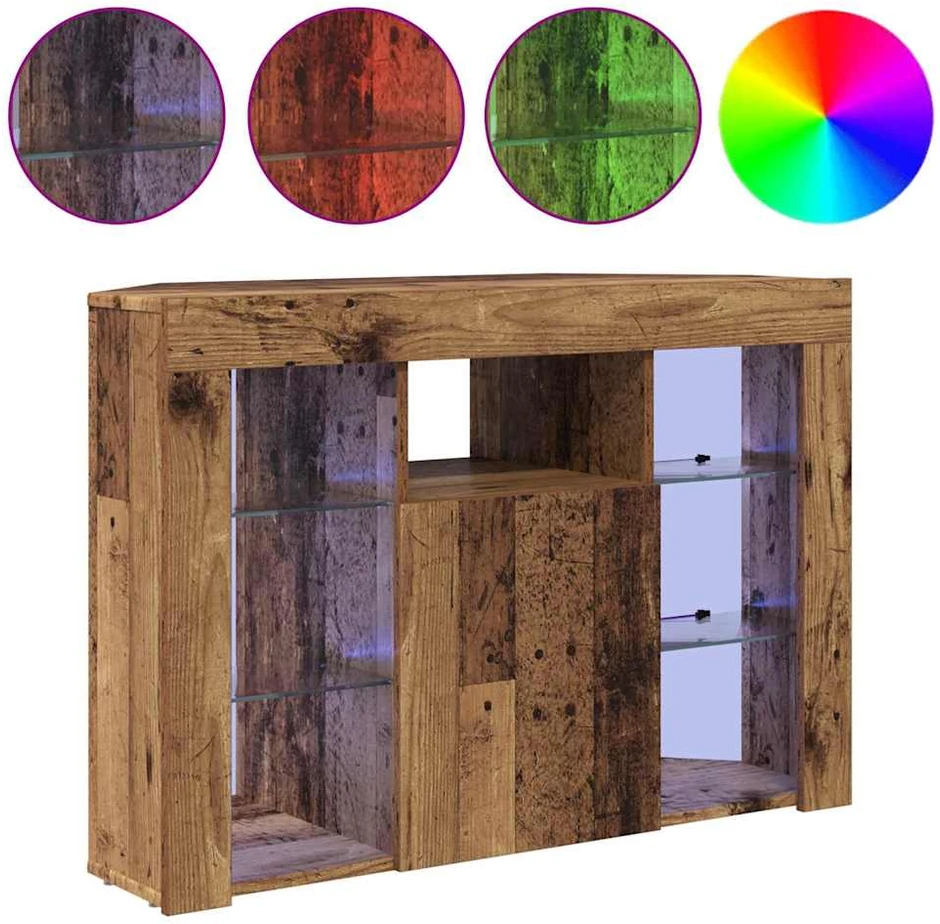 TV staliukas Kampinė LED televizoriaus spinta 100x40x68cm Senas medis