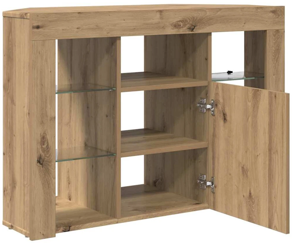 TV staliukas Kampinė LED televizoriaus spinta 100x40x68cm Amatininkų ąžuolas