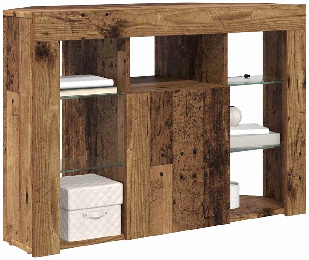 TV staliukas Kampinė LED televizoriaus spinta 100x40x68cm Senas medis