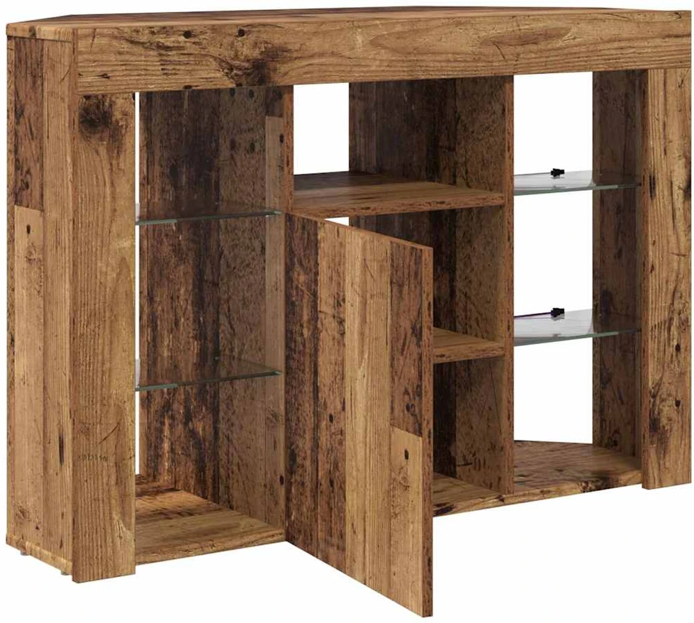 TV staliukas Kampinė LED televizoriaus spinta 100x40x68cm Senas medis