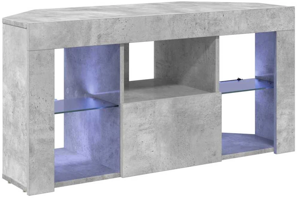 TV staliukas Kampinė LED televizoriaus spinta 100 x 40 x 50 cm Betono pilka