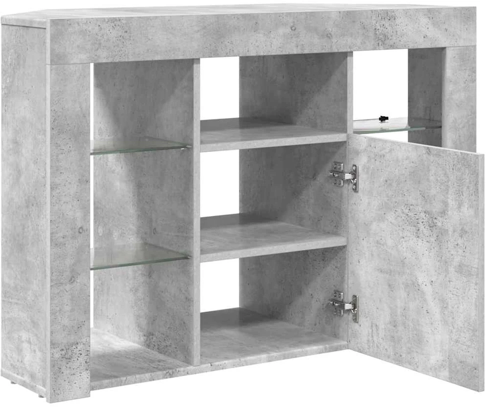 TV staliukas Kampinė LED televizoriaus spinta 100x40x68cm Betono pilka
