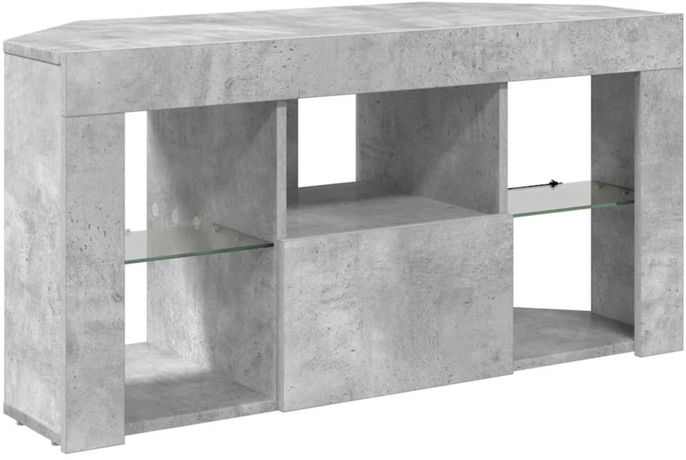 TV staliukas Kampinė LED televizoriaus spinta 100 x 40 x 50 cm Betono pilka
