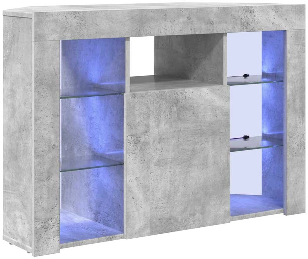 TV staliukas Kampinė LED televizoriaus spinta 100x40x68cm Betono pilka