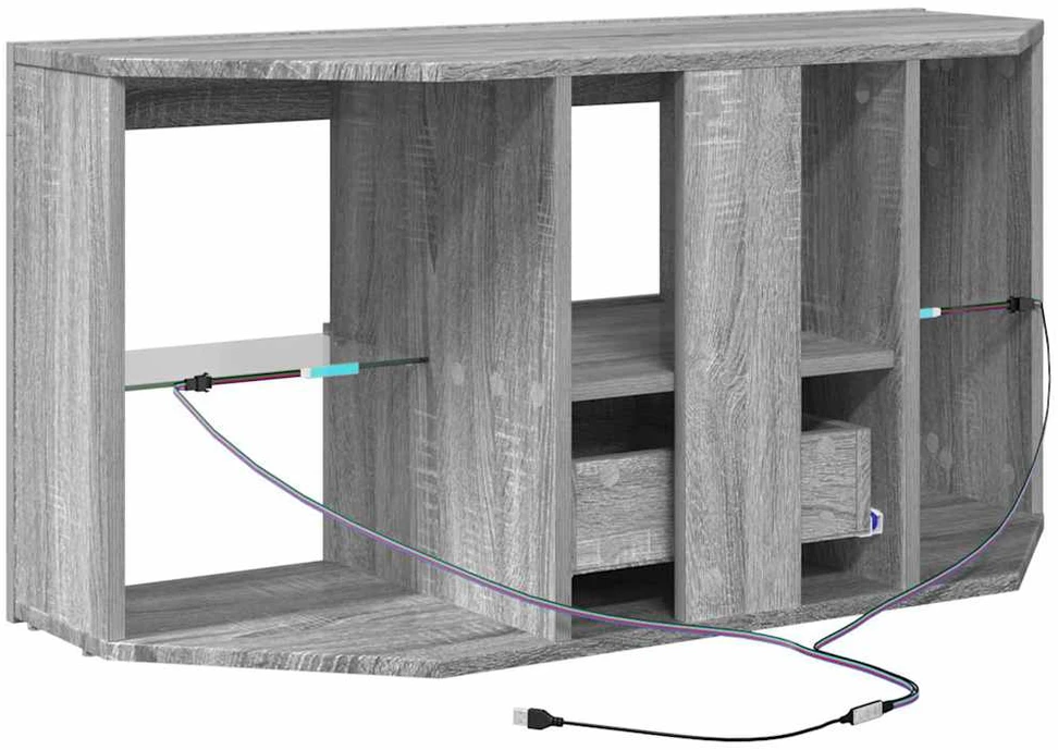 TV staliukas Kampinė LED televizoriaus spinta 100 x 40 x 50 cm Pilkas Sonoma