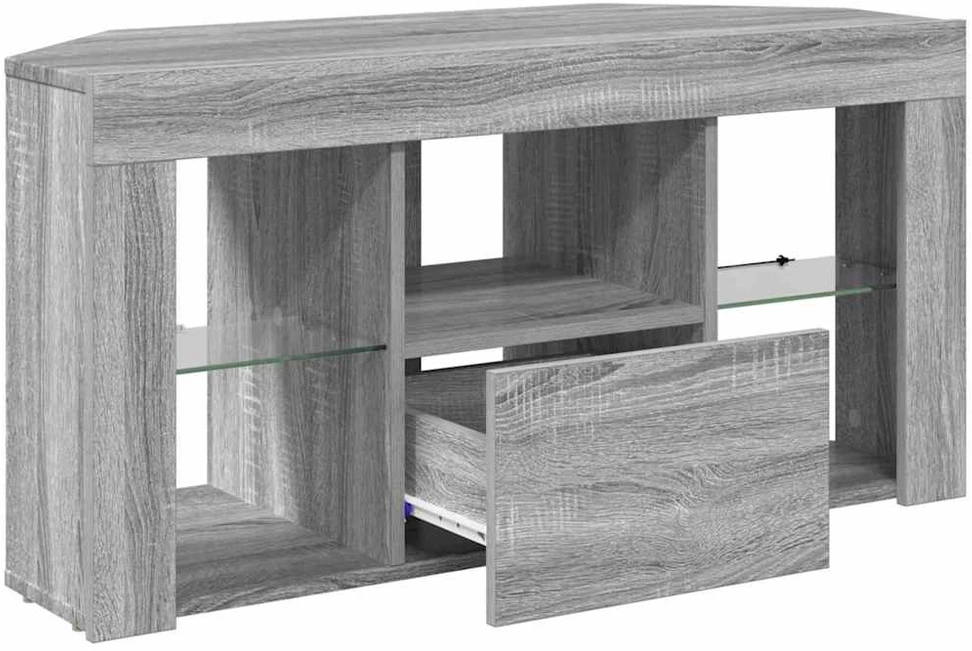 TV staliukas Kampinė LED televizoriaus spinta 100 x 40 x 50 cm Pilkas Sonoma