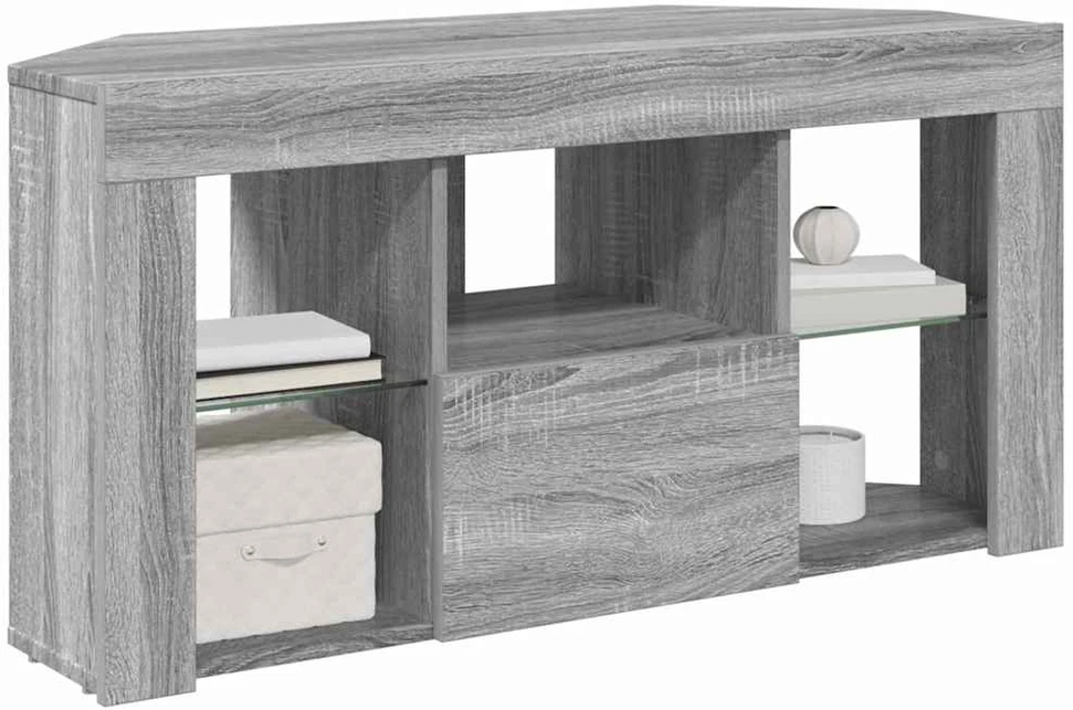 TV staliukas Kampinė LED televizoriaus spinta 100 x 40 x 50 cm Pilkas Sonoma