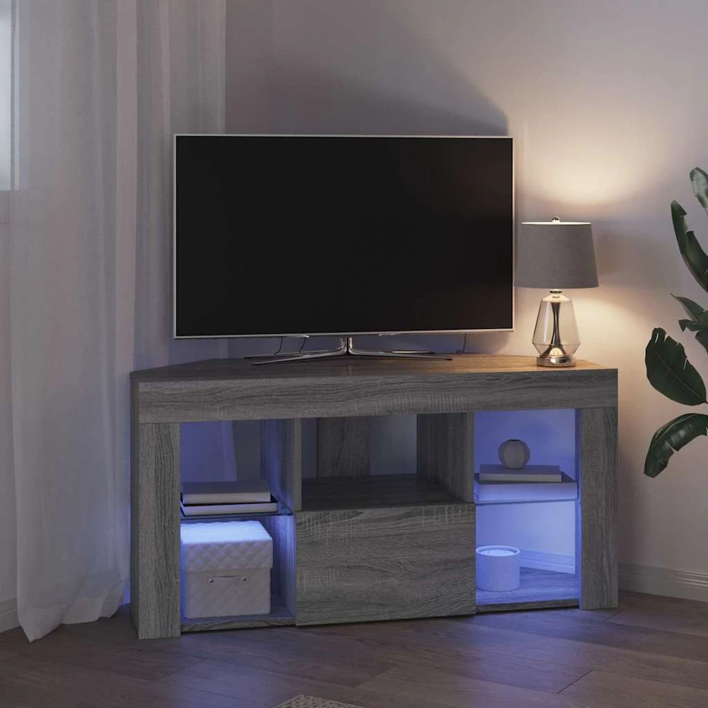TV staliukas Kampinė LED televizoriaus spinta 100 x 40 x 50 cm Pilkas Sonoma