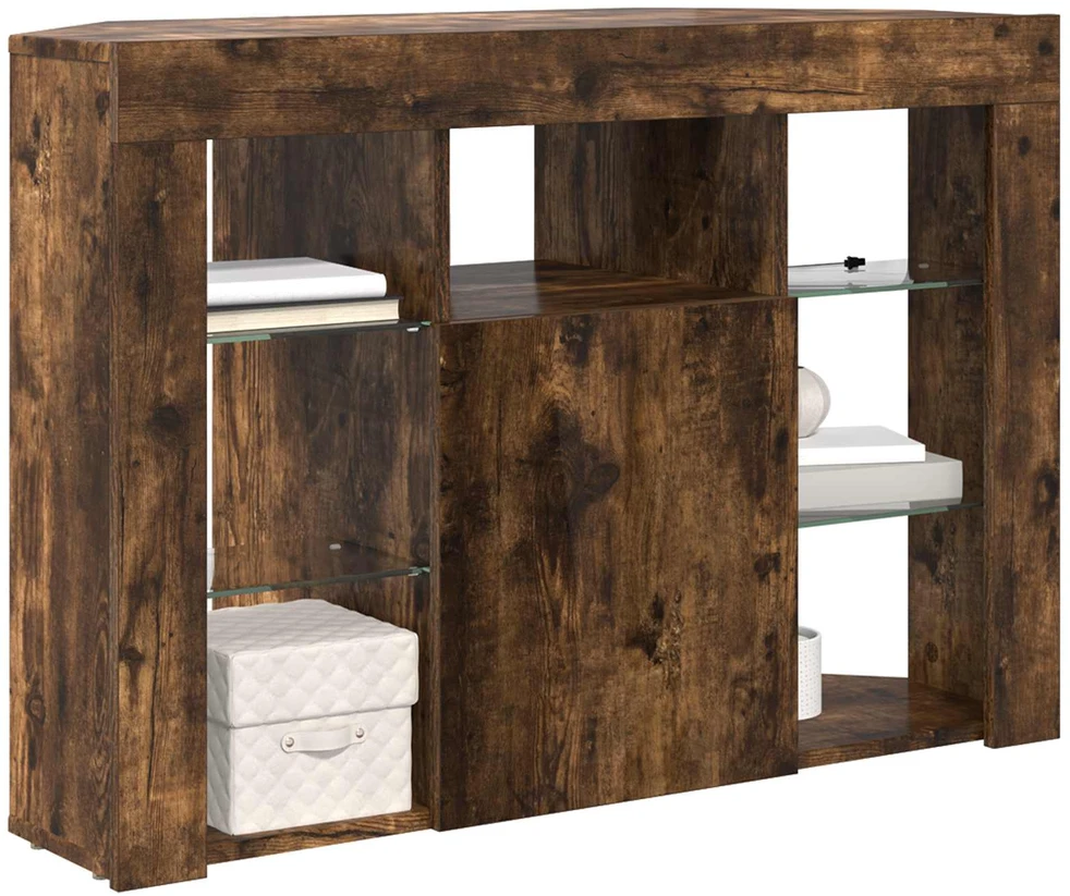 TV staliukas Kampinė LED televizoriaus spinta 100x40x68cm Rūkyta ąžuolas