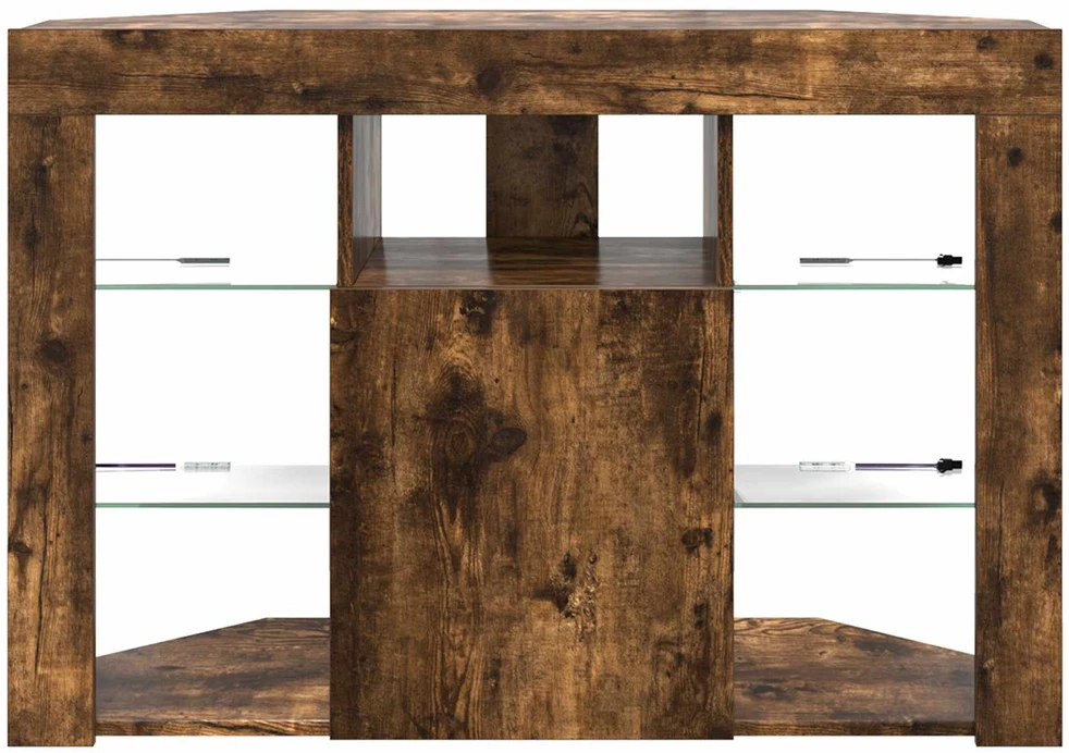 TV staliukas Kampinė LED televizoriaus spinta 100x40x68cm Rūkyta ąžuolas