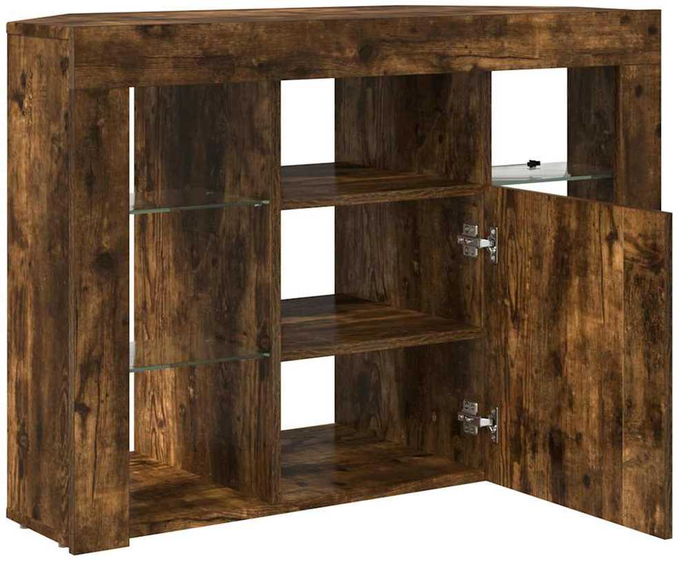 TV staliukas Kampinė LED televizoriaus spinta 100x40x68cm Rūkyta ąžuolas