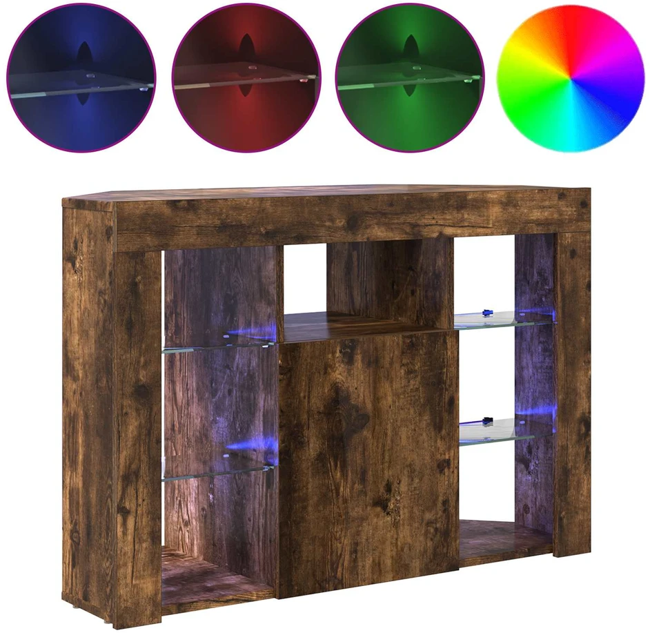 TV staliukas Kampinė LED televizoriaus spinta 100x40x68cm Rūkyta ąžuolas