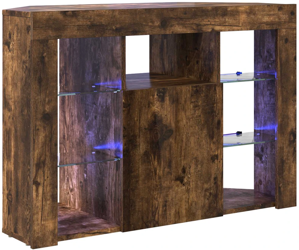 TV staliukas Kampinė LED televizoriaus spinta 100x40x68cm Rūkyta ąžuolas