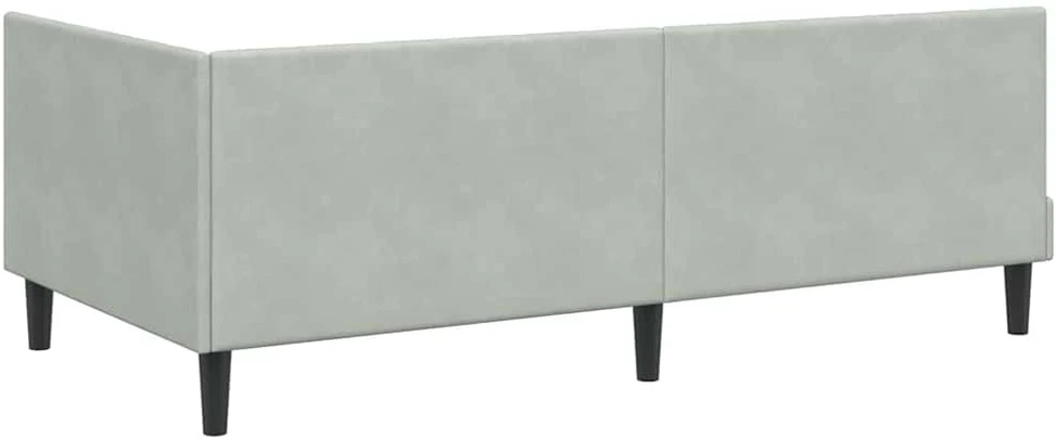 Lova Kampinė lovos konstrukcija Šviesiai pilka 90 cm x 200 cm