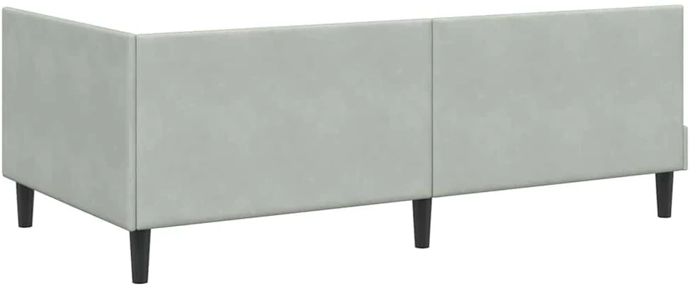 Lova Kampinė lovos konstrukcija Šviesiai pilka 90 cm x 190 cm