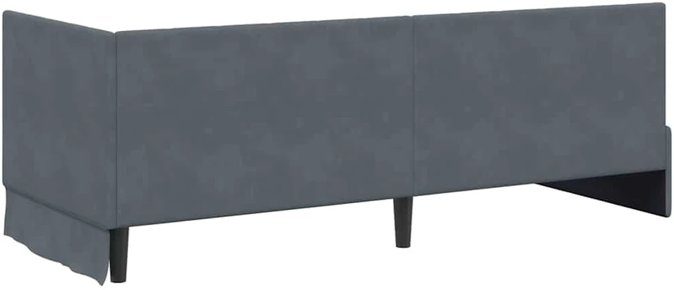 Lova Kampinė lovos konstrukcija Tamsiai pilka 80 cm x 200 cm Aksomas