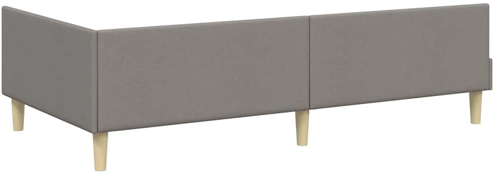 Lova Kampinė lovos konstrukcija Taupe 100 x 200 cm audinys