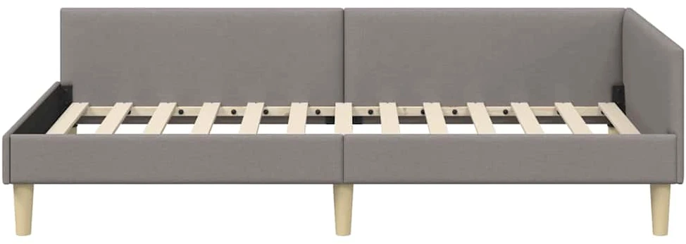 Lova Kampinė lovos konstrukcija Taupe 100 x 200 cm audinys