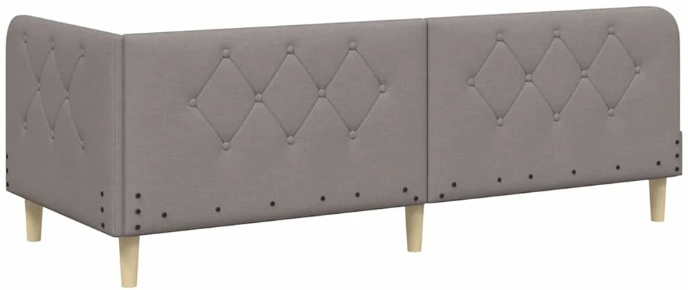 Lova Kampinė lovos konstrukcija Taupe 80 x 200 cm audinys