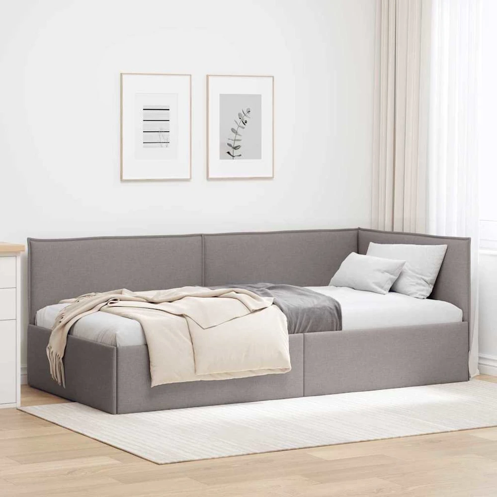 Lova Kampinė lovos konstrukcija Tortora 90 x 200 cm audinys