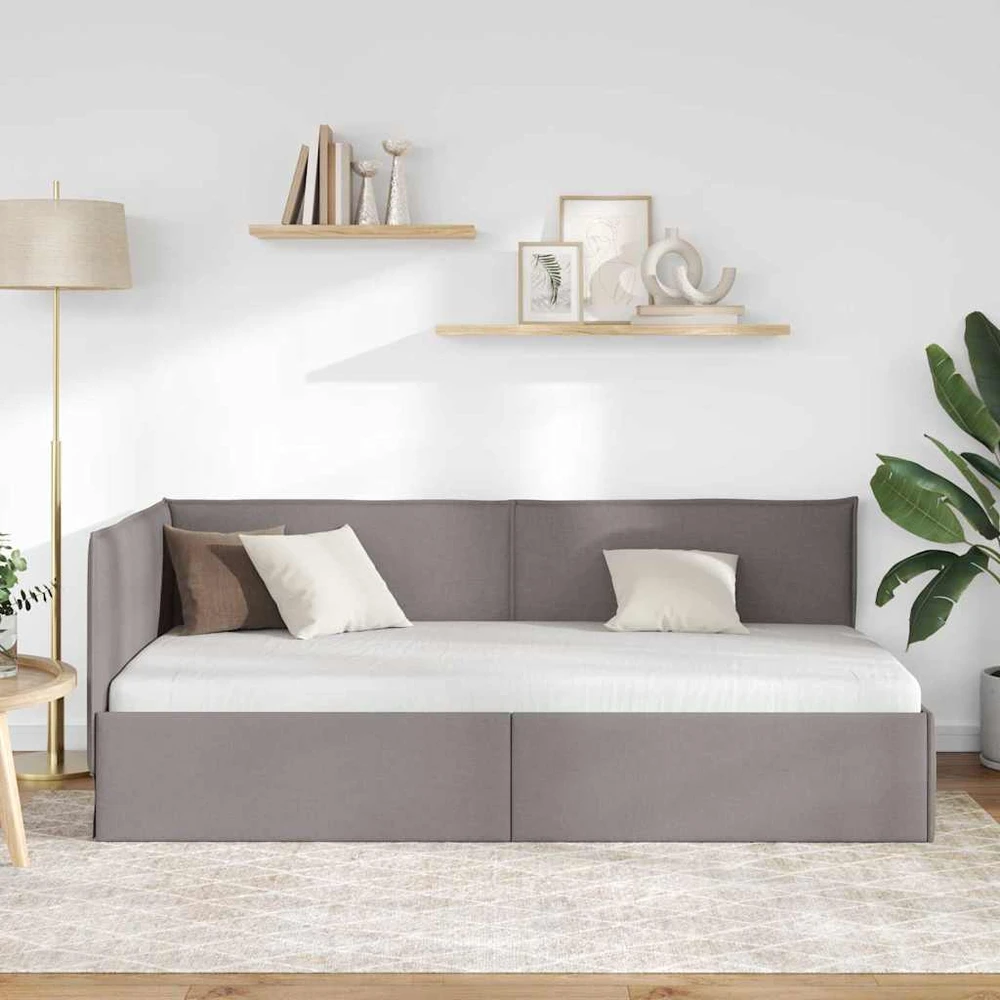 Lova Kampinė lovos konstrukcija Tortora 90 x 200 cm audinys