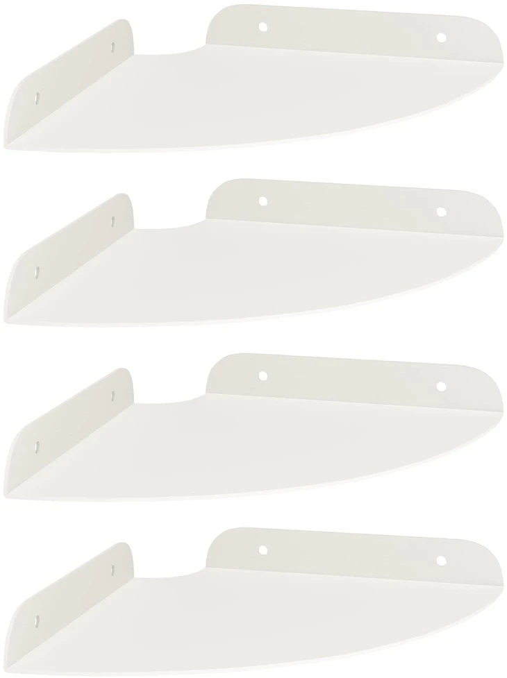 Kampinė Plūduriuojanti Lentyna 4 vnt. Baltas 18 x 18 x 2 cm