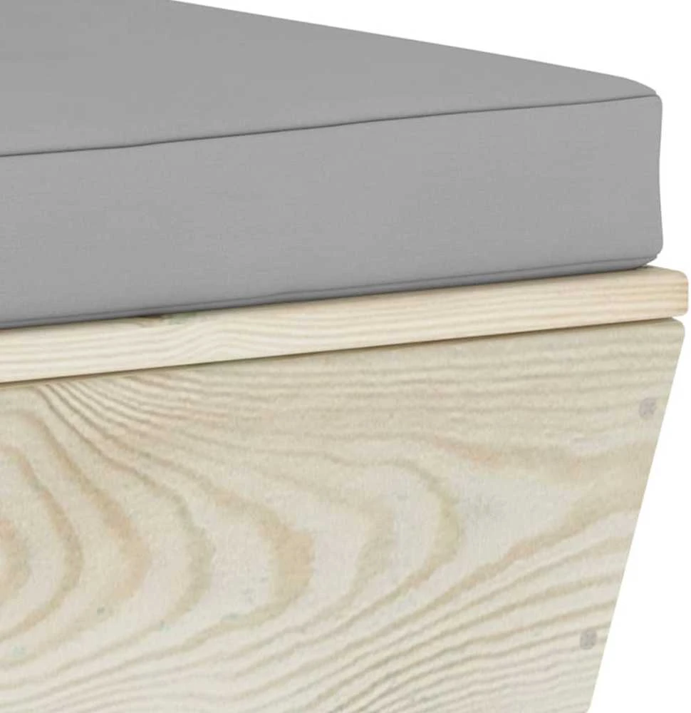 Kampinė sodo sofa iš palečių su pagalvėlėmis, impregnuota eglė