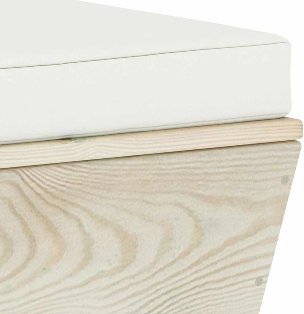 Kampinė sodo sofa iš palečių su pagalvėlėmis, impregnuota eglė