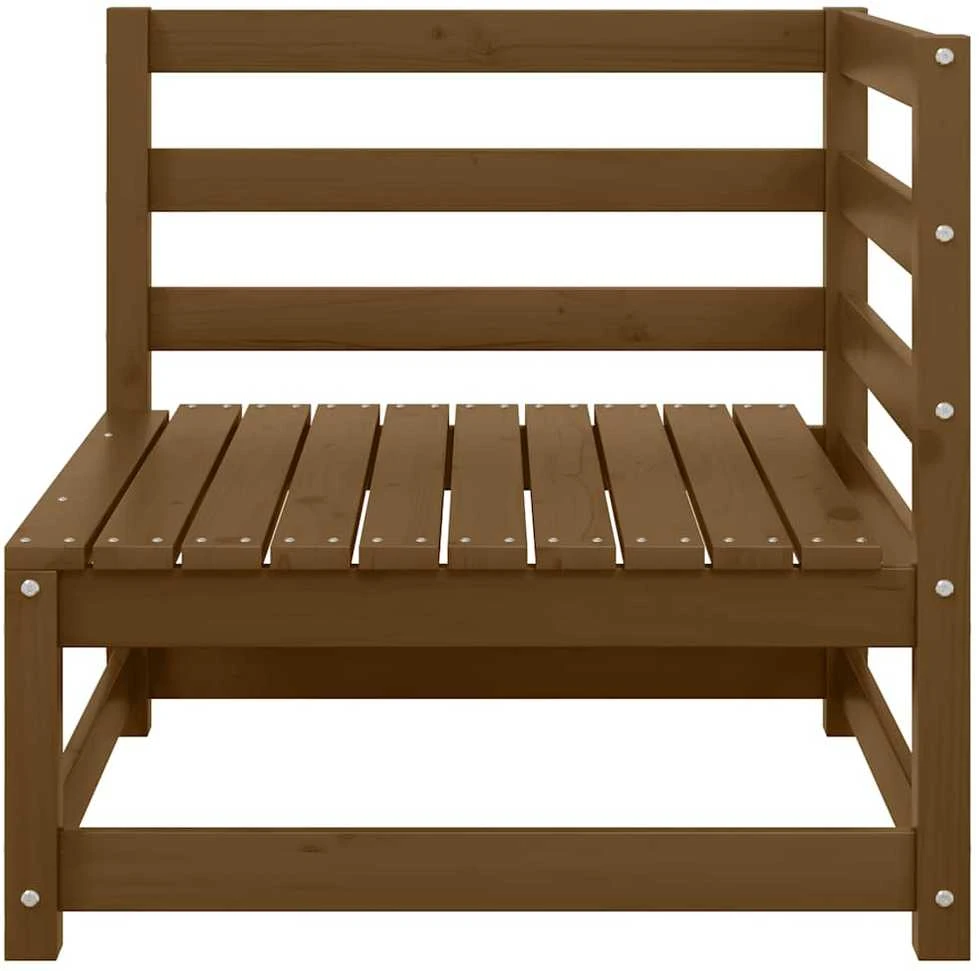 Kampinė sodo sofa su kreminėmis pagalvėlėmis, pušies masyvas