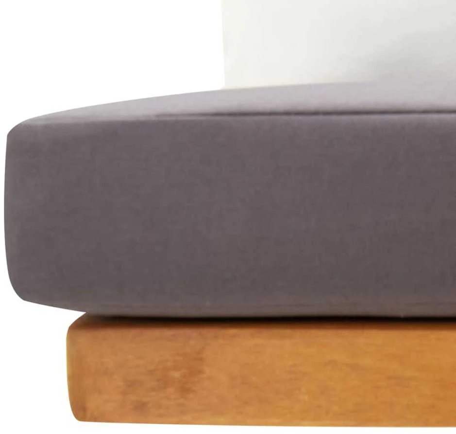 Kampinė sodo sofa su pagalvėlėmis, akacijos medienos masyvas