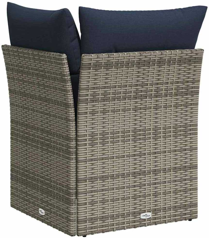 | Sodo sofa | su pagalve Pilka 62 x 62 x 69 cm Poli ratanas