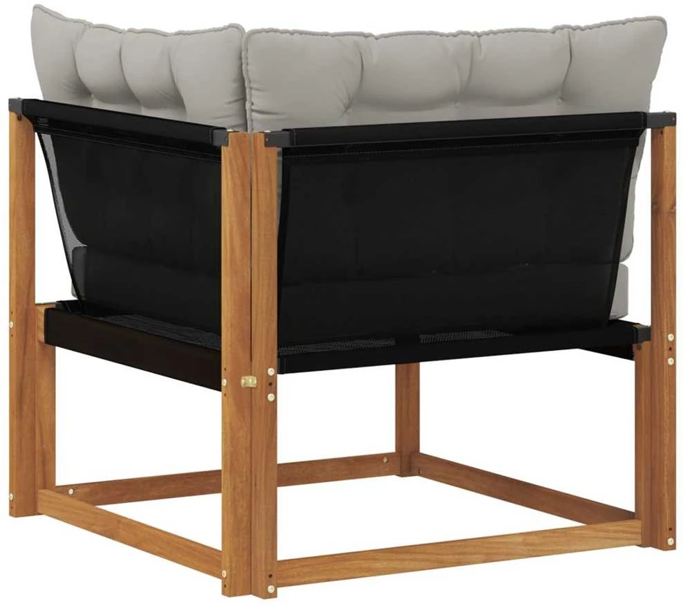 Lauko kampinė sofa Kietos akacijos mediena Natūrali