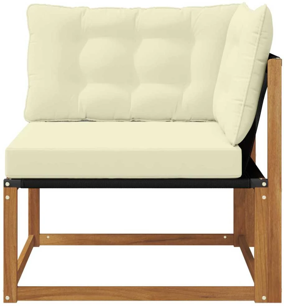 Lauko kampinė sofa Kietos akacijos mediena Natūrali