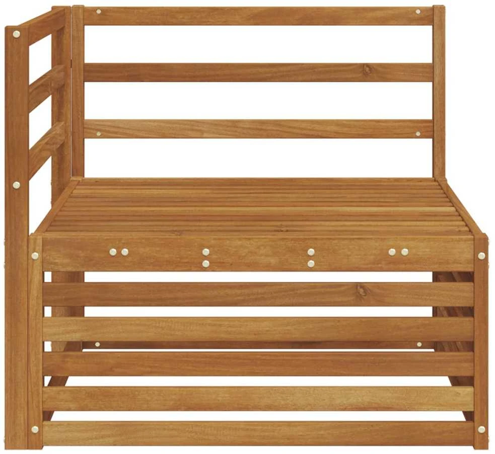 Lauko kampinis sofa Kietos akacijos mediena Natūrali