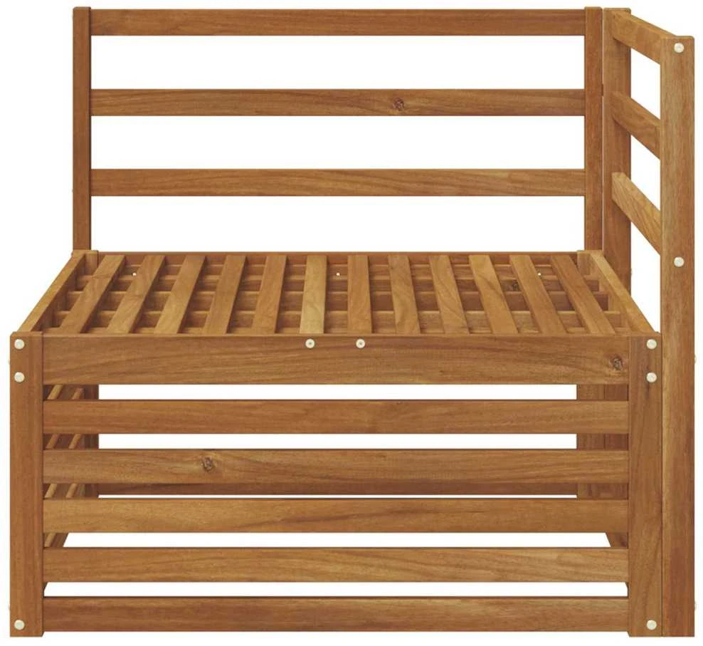 Lauko kampinis sofa Kietos akacijos mediena Natūrali
