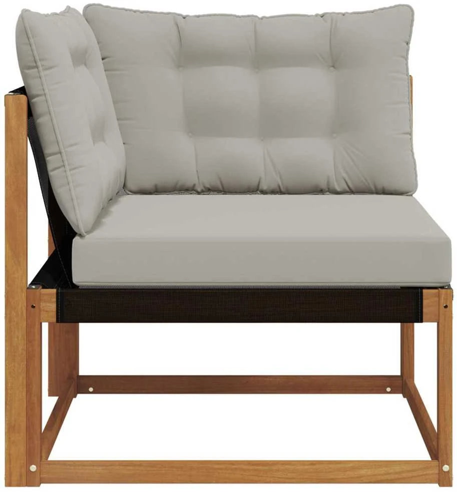 Lauko kampinė sofa Kietos akacijos mediena Natūrali