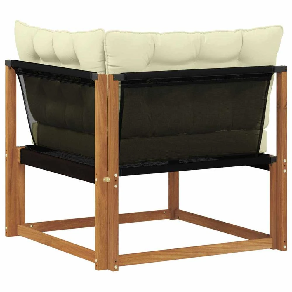 Lauko kampinė sofa Kietos akacijos mediena Natūrali