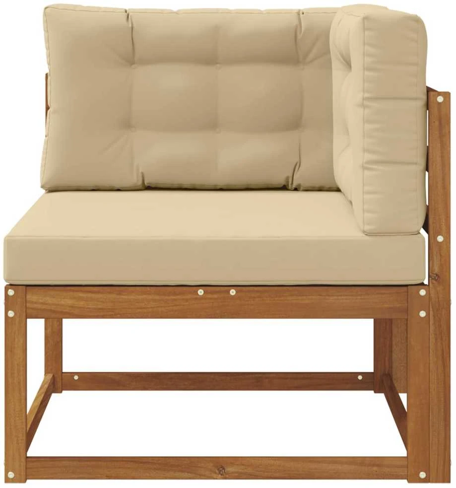 Lauko kampinis sofa Natūrali