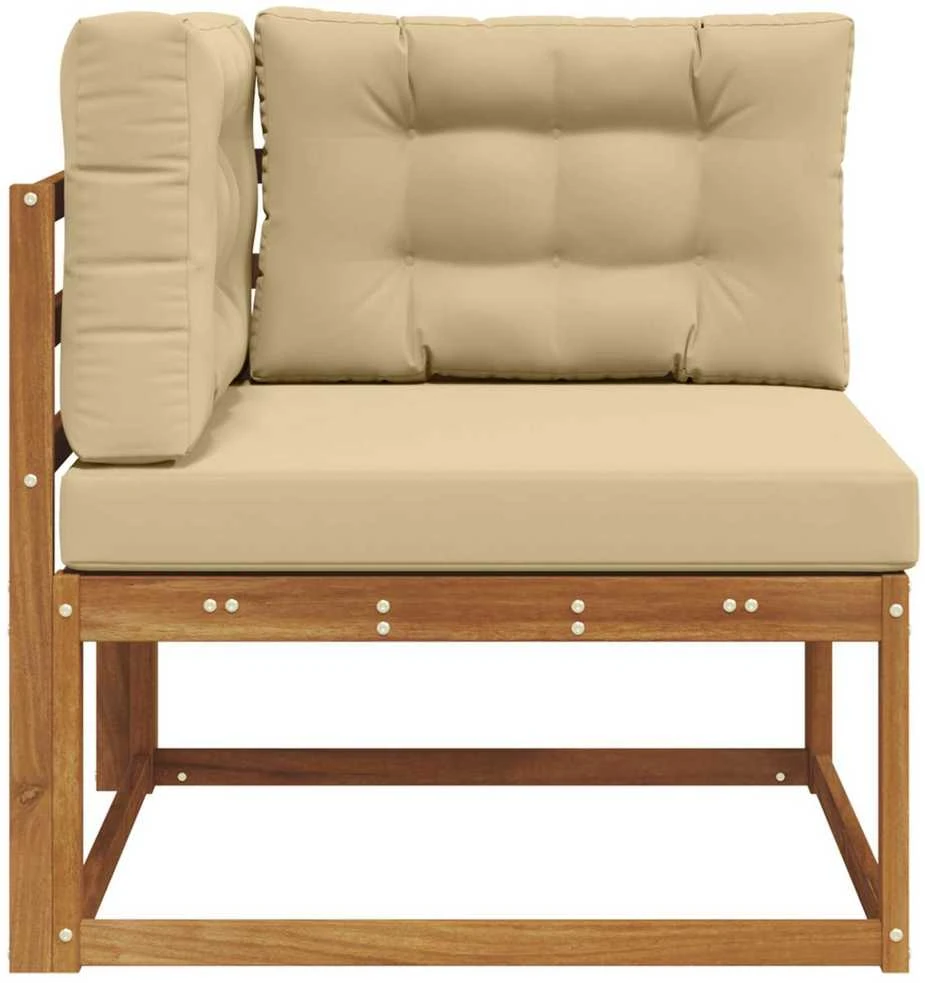 Lauko kampinis sofa Natūrali