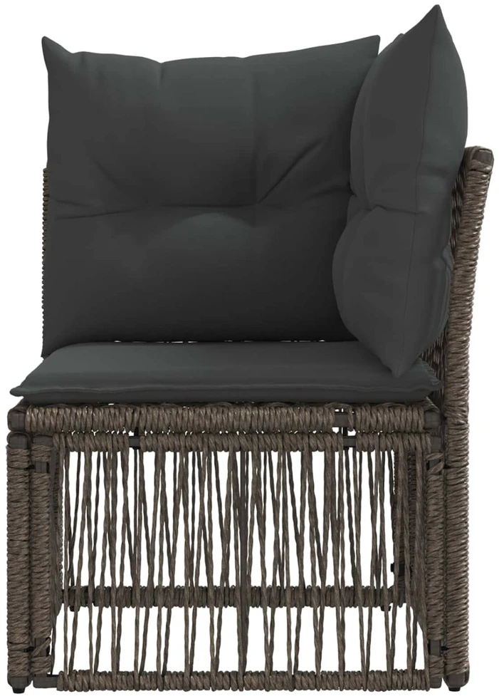 Kampinė sofa Pilka poliratanas