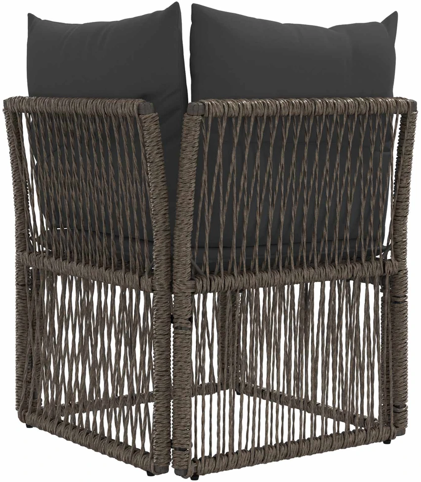 Kampinė sofa Pilka poliratanas