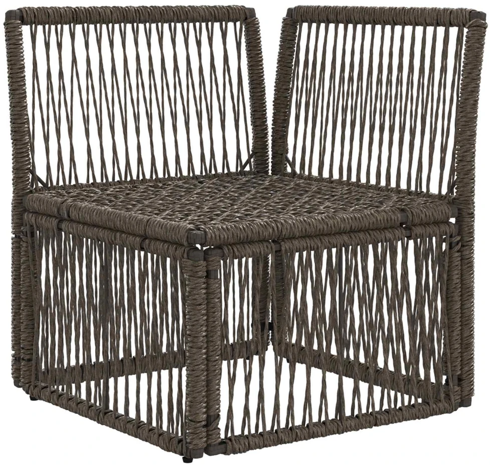 Kampinė sofa Pilka poliratanas