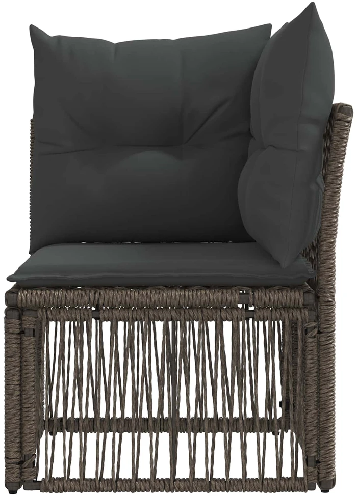 Kampinė sofa Pilka poliratanas
