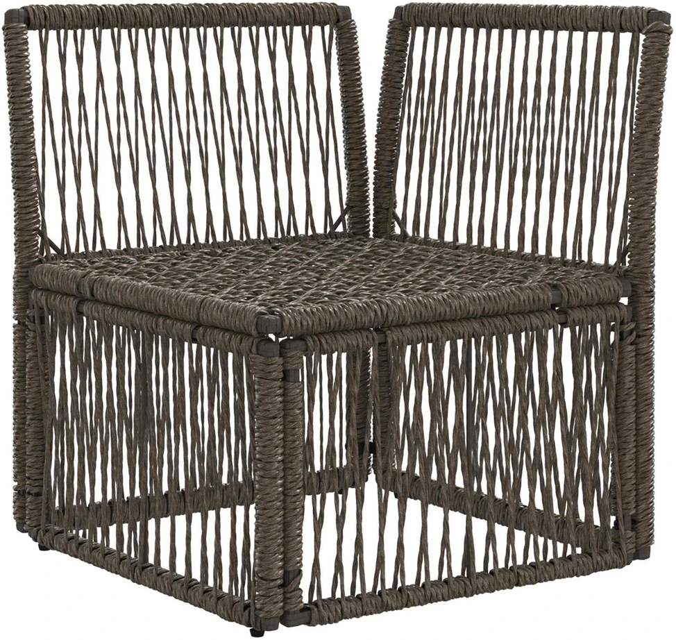Kampinė sofa Pilka poliratanas